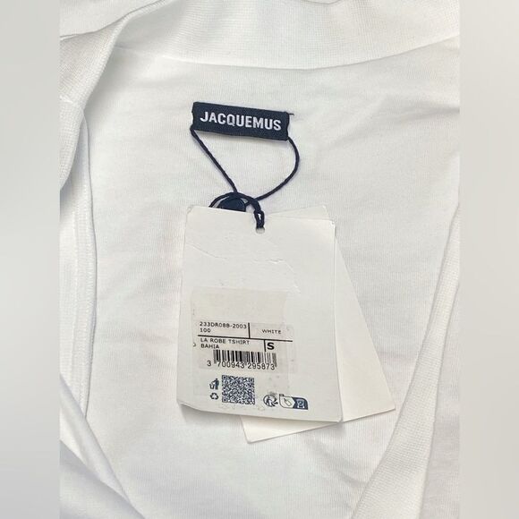 JACQUEMUS White T-Shirt Minidress size S - Picture 12 of 14